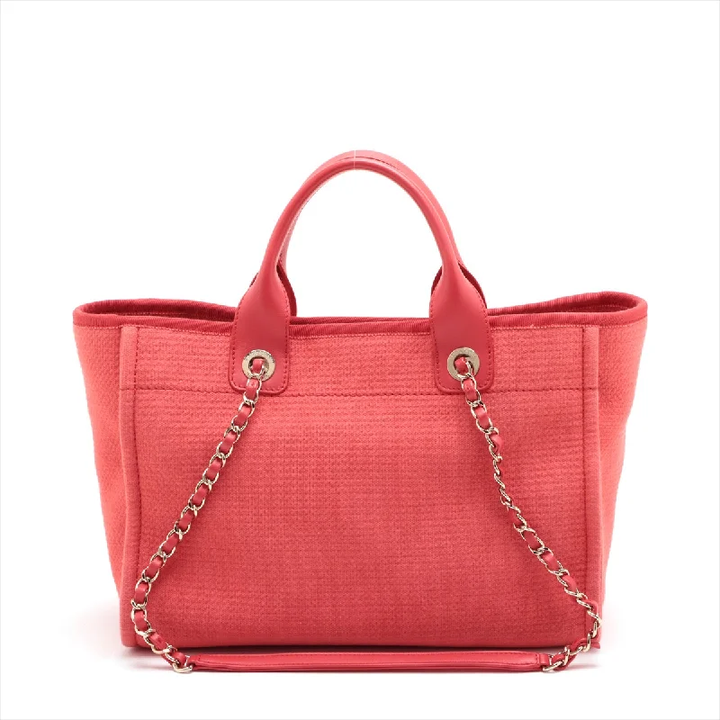 Chanel Chain Strap Handbag for Everyday UseChanel Dolphin MM Canvas  Leather 2WAY Handbag Red G Gold