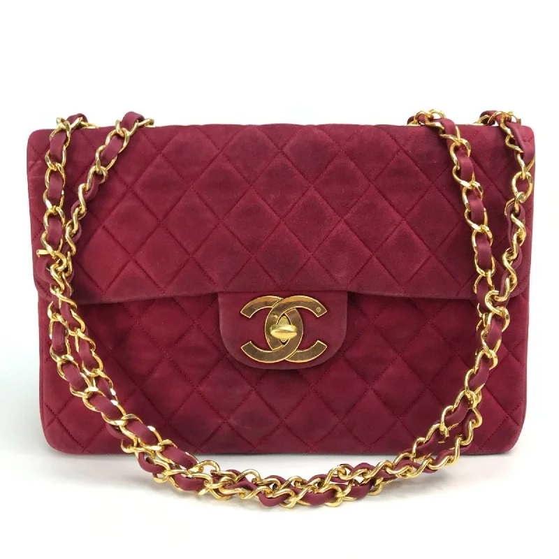 Chanel Handbag with Adjustable Strap for ComfortChanel CC Mark Bag Double Chain Shoulder Bag Bordeaux GoldHardware