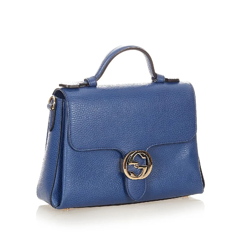 Ladies Gucci shoulder bags with a wide - width strapGucci Interlocking G Satchel (31951)