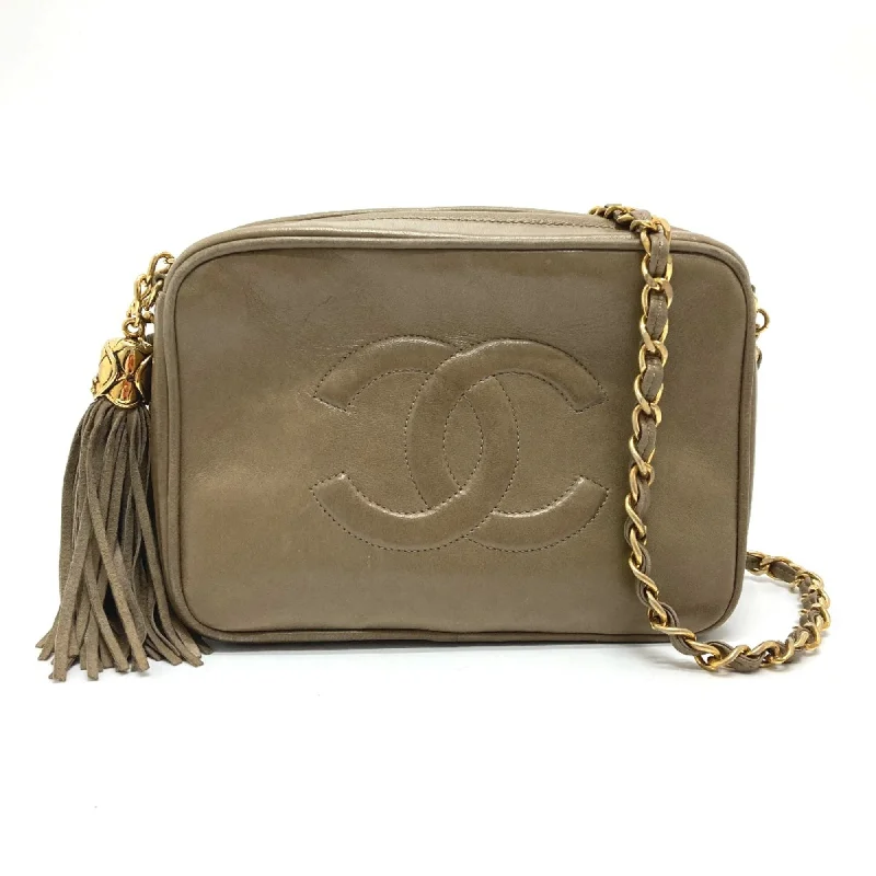 Chanel Small Crossbody Bag for TravelChanel CC Mark bag with fringe Pochette Shoulder Bag BeigeBased GoldHardware