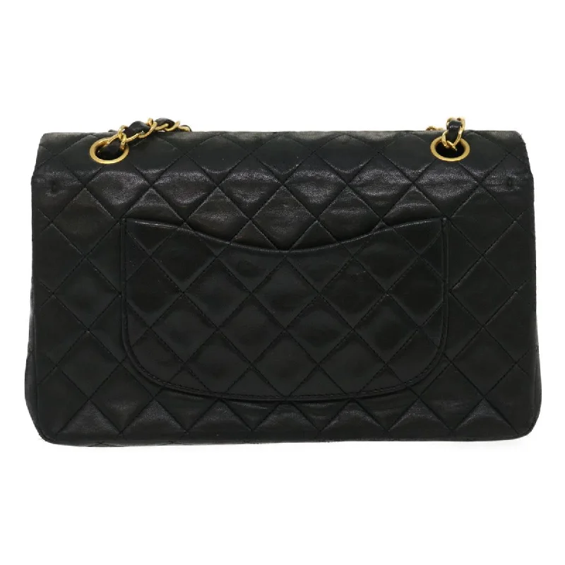 Chanel Classic Flap Bag for Evening PartyCHANEL Classic Matelasse 25 Chain Flap Shoulder Bag Lamb Skin Black  29592A