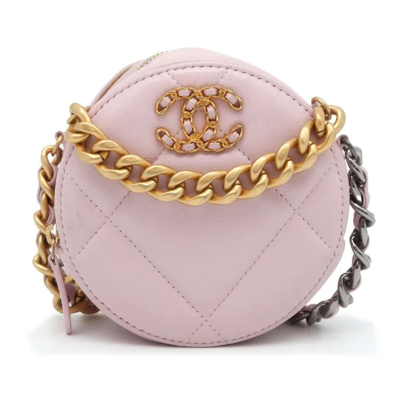 Chanel Designer Handbag with Unique DesignChanel Chain Shoulder Bag Round Matelasse Coco Mark Lambskin AP0945