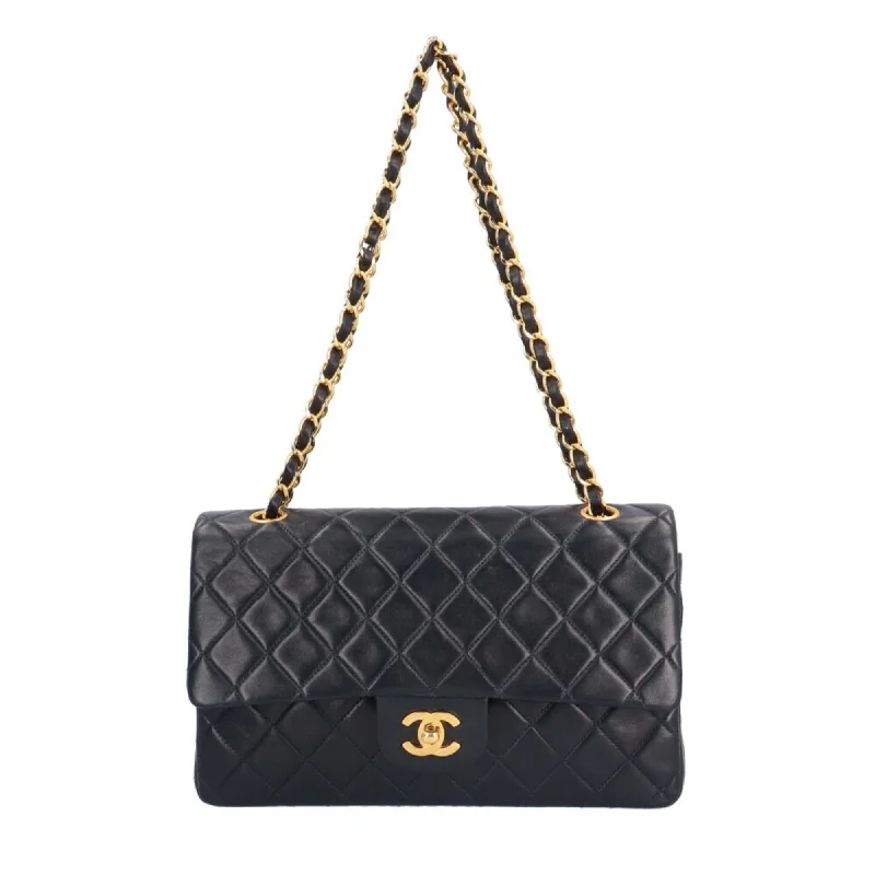 Chanel New Arrival Handbag with Gold HardwareCHANEL Double Flap 25 Matelasse Shoulder Bag Chanel Lambskin Navy Women's