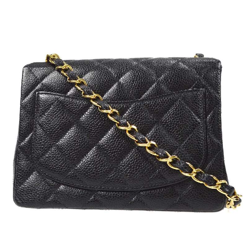 Chanel New Arrival Handbag with Gold HardwareCHANEL Classic Flap Mini Square Chain Shoulder Bag Black Caviar 58067