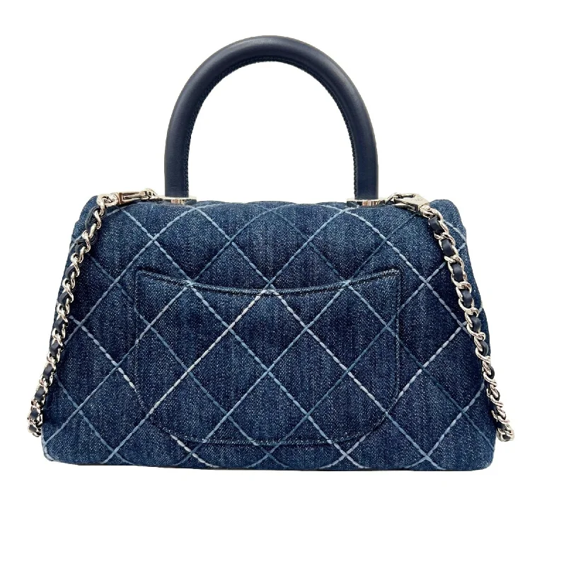 Chanel Handbag with Adjustable Strap for ComfortCHANEL Coco Handle XS Flap Bag 24 Shoulder Handbag Matelasse 27 Series A92990 Ladies Blue