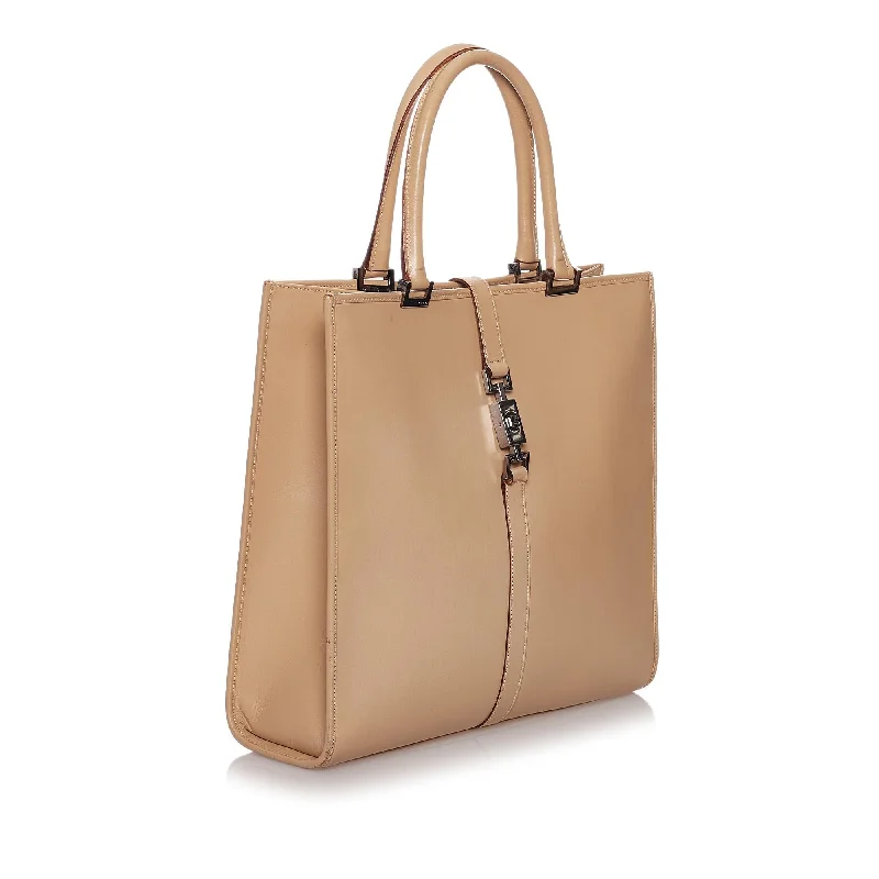 Gucci tote bags for women with a water - resistant coatingGucci Jackie Leather Tote Bag (29359)