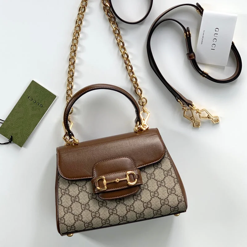 Women Gucci Sylvie bags with a leather - wrapped handlegucci luxury - Nushad Bags - 771