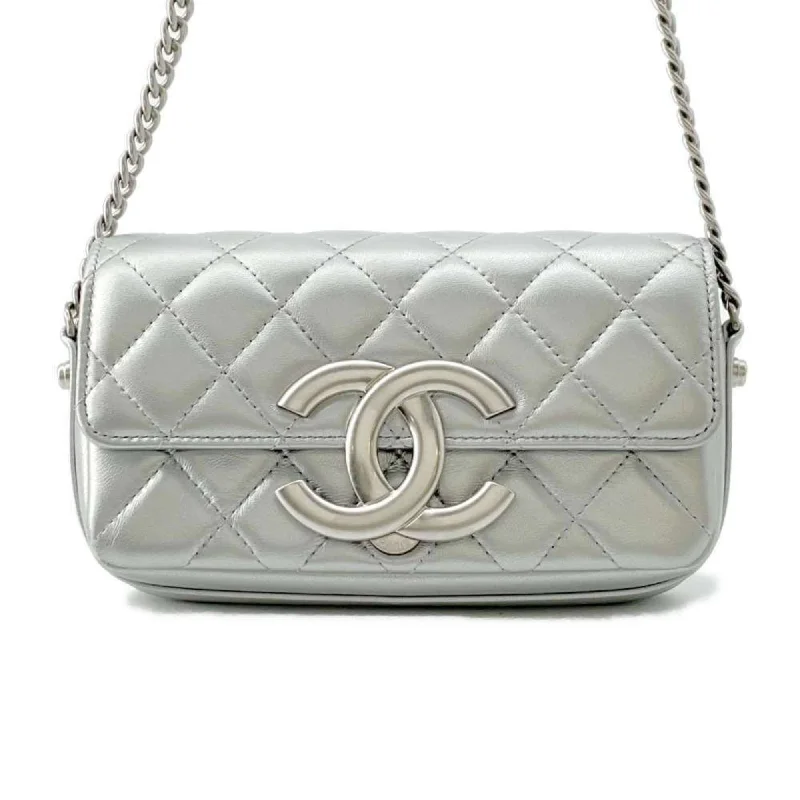 Chanel Small Crossbody Bag for TravelChanel Chain Shoulder Bag Matelasse Coco Mark Pochette Lambskin AP3207 CHANEL