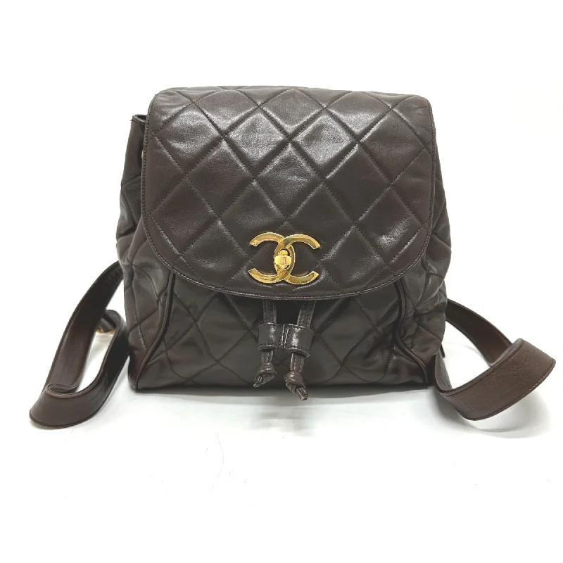 Chanel Black Handbag for Business MeetingsChanel CC Mark Chain Backpack Brown GoldHardware