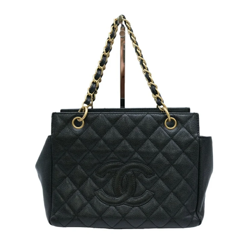 Chanel Luxury Handbag for High - End EventsCHANEL Caviar Skin Chain Handbag Black Seal Included