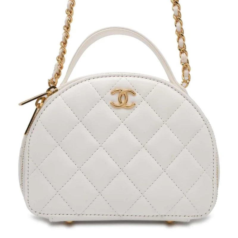 Chanel Limited Edition Handbag for CollectorsChanel Chain Shoulder Bag Matelasse Coco Mark Lambskin AP3088 CHANEL White