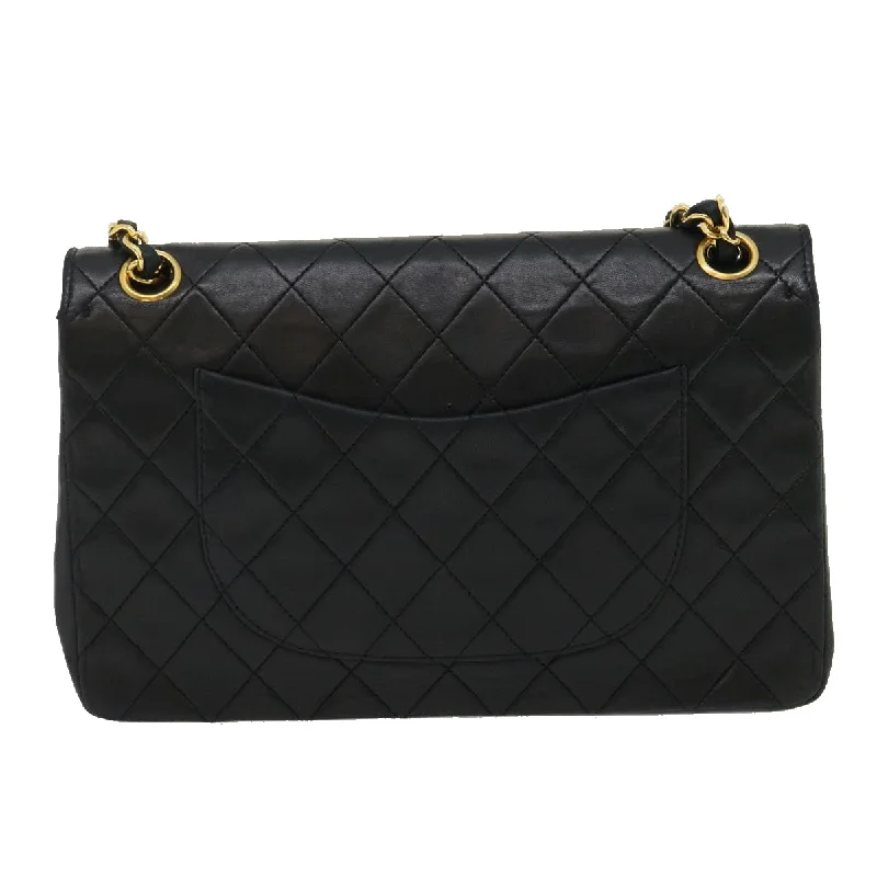 Chanel Luxury Handbag for High - End EventsCHANEL Classic Matelasse 25 Chain Flap Shoulder Bag Lamb Skin Black  lt449A