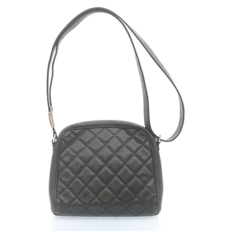 Chanel Luxury Handbag for High - End EventsCHANEL COCO Mark Shoulder Bag Caviar Skin Black CC  bs552A