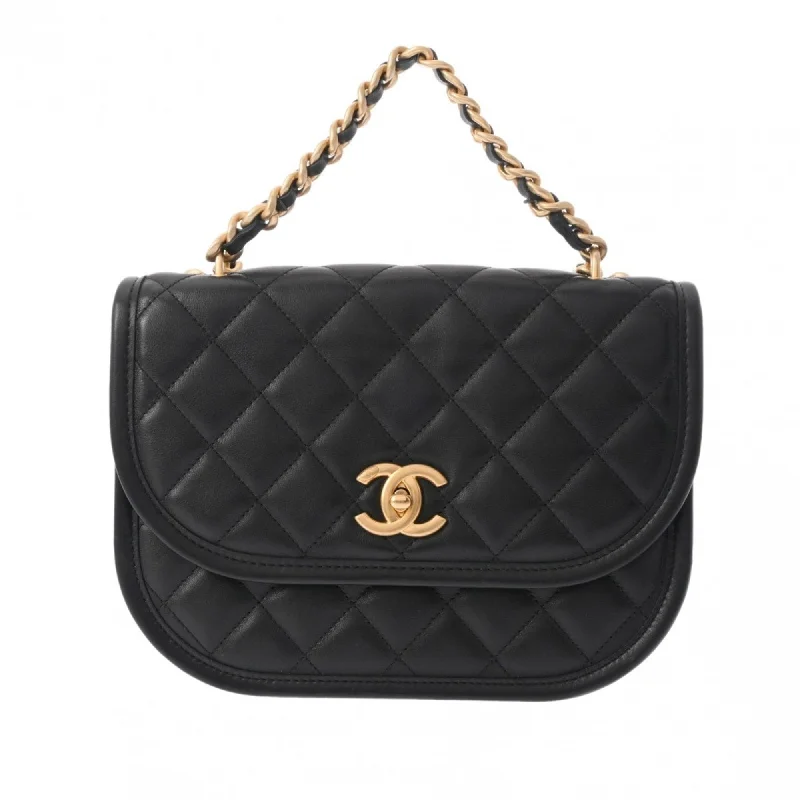 Chanel Classic Flap Bag for Evening PartyCHANEL Chanel Chain Shoulder Black AS2431 Women's Lambskin Bag