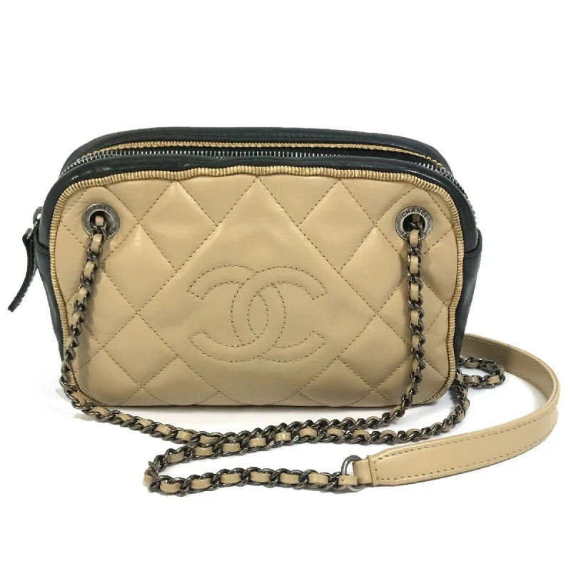 Chanel Handbag with Adjustable Strap for ComfortChanel CC Mark Bag Chain Shoulder Bag Beige x Black