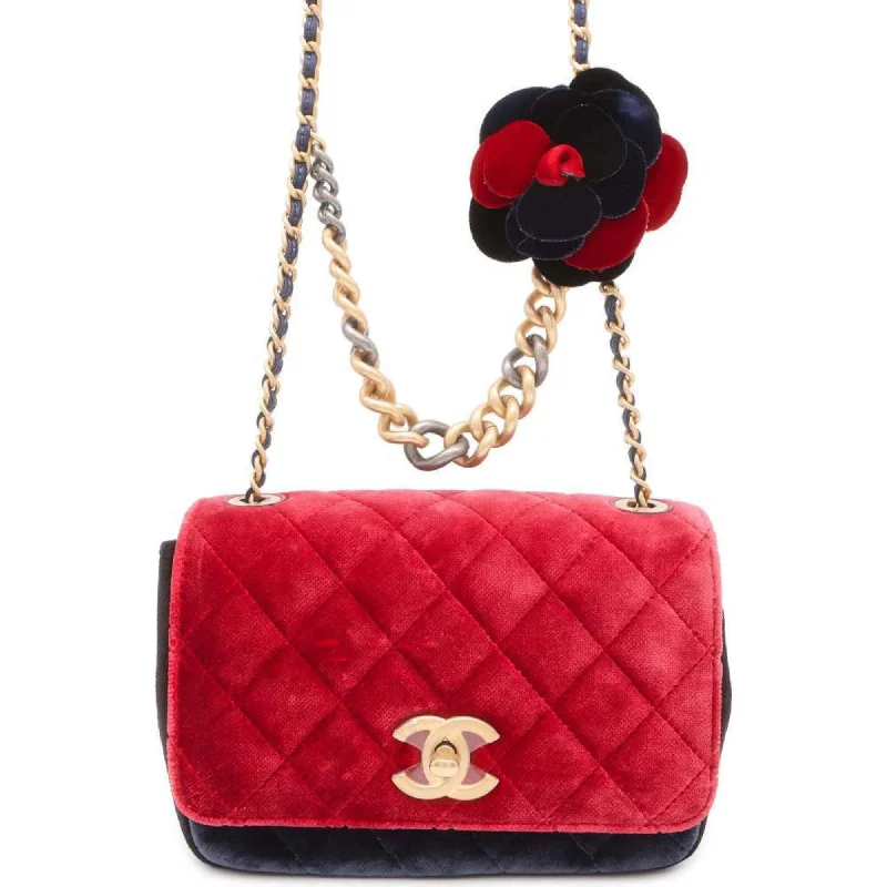 Chanel Limited Edition Handbag for CollectorsChanel Chain Shoulder Bag Matelasse Camellia Coco Mark Velour CHANEL Black