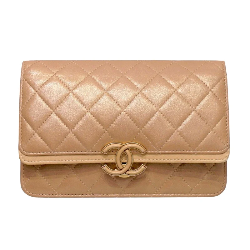 Chanel Colorful Handbag for Spring OutfitsCHANEL Chanel Chain Wallet AP0424 Shoulder Bag Beige/Matte Gold Metallic Calf/Lamb D112 Women's Men's Bags