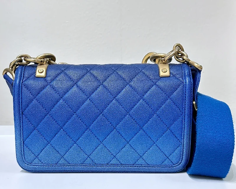 Chanel Lightweight Handbag for Daily ErrandsCHANEL Caviar Quilted Small Sunset On The Sea Flap Blue