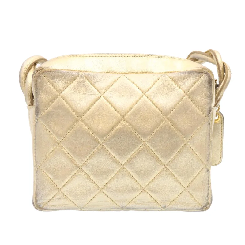 Chanel Limited Edition Handbag for CollectorsCHANEL Lamb Skin Matelasse Shoulder Bag Gold CC  am1684gA