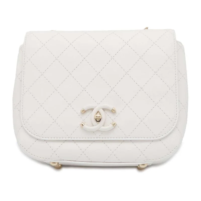 Chanel New Arrival Handbag with Gold HardwareChanel Chain Shoulder Bag Matelasse Coco Mark CHANEL White