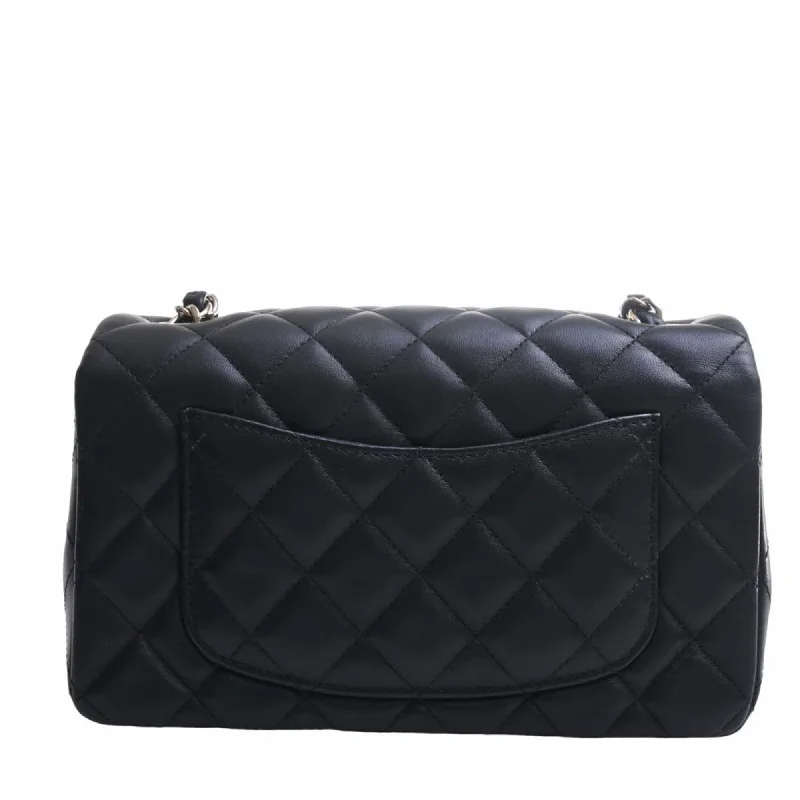 Chanel Classic Flap Bag for Evening PartyCHANEL Lambskin Matelasse Coco Mark Chain Shoulder Bag Black Ladies