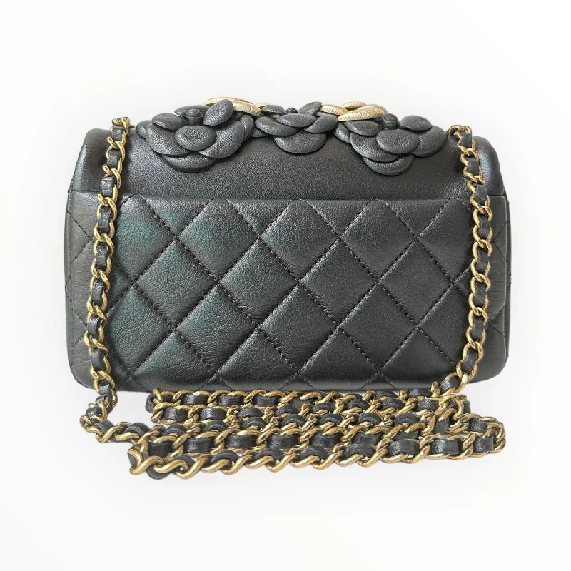 Chanel New Arrival Handbag with Gold HardwareChanel CC Camellia Flap Bag Embellished Sheepskin Mini