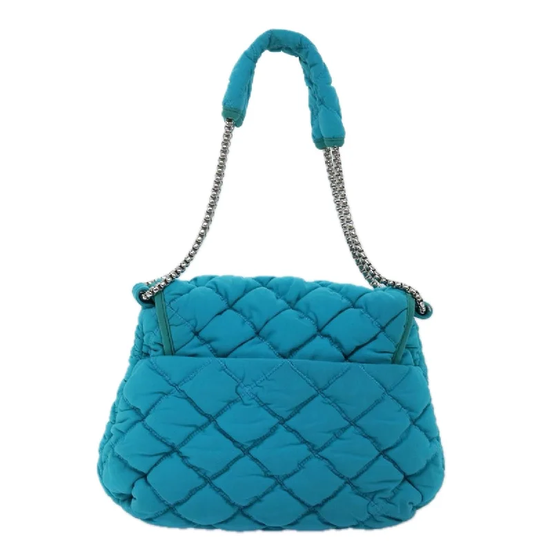 Chanel Limited Edition Handbag for CollectorsCHANEL Chain Shoulder Bag Nylon Blue CC Auth 74407A