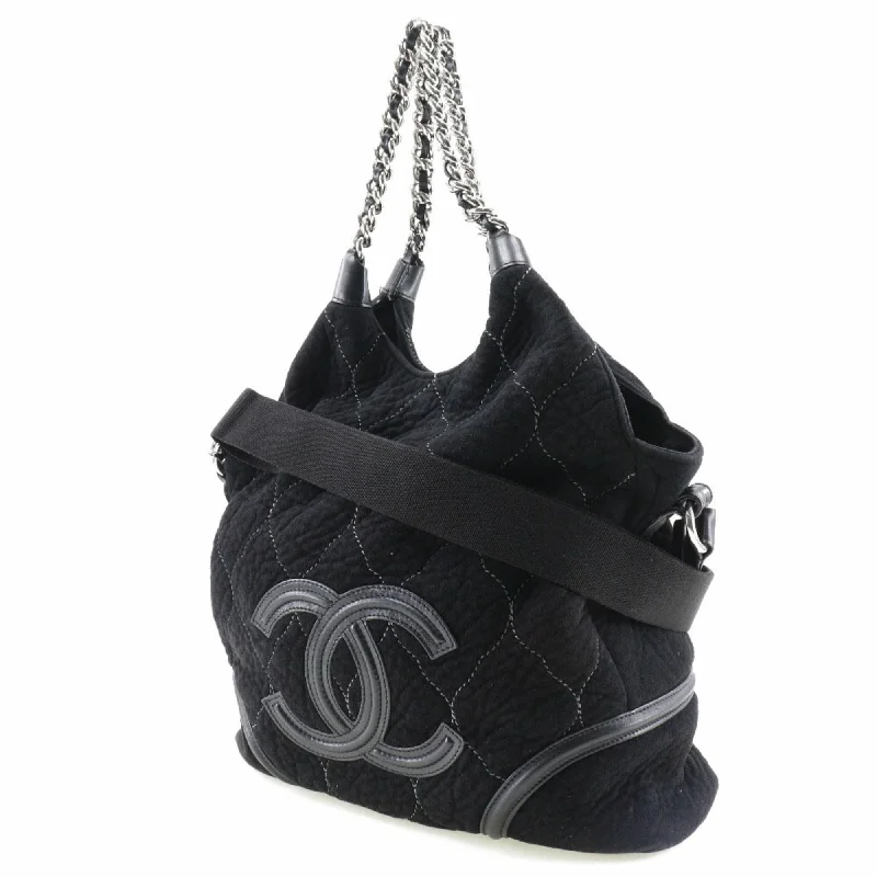 Chanel Luxury Handbag for High - End EventsCHANEL Coco Mark Handbag 2WAY Shoulder A40394 Mouton Black/Silver Hardware Women's