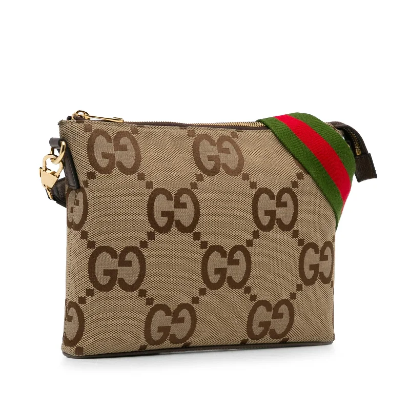 Women Gucci crossbody bags with a printed floral patternGucci Jumbo GG Canvas Crossbody Bag (s7hbRP)