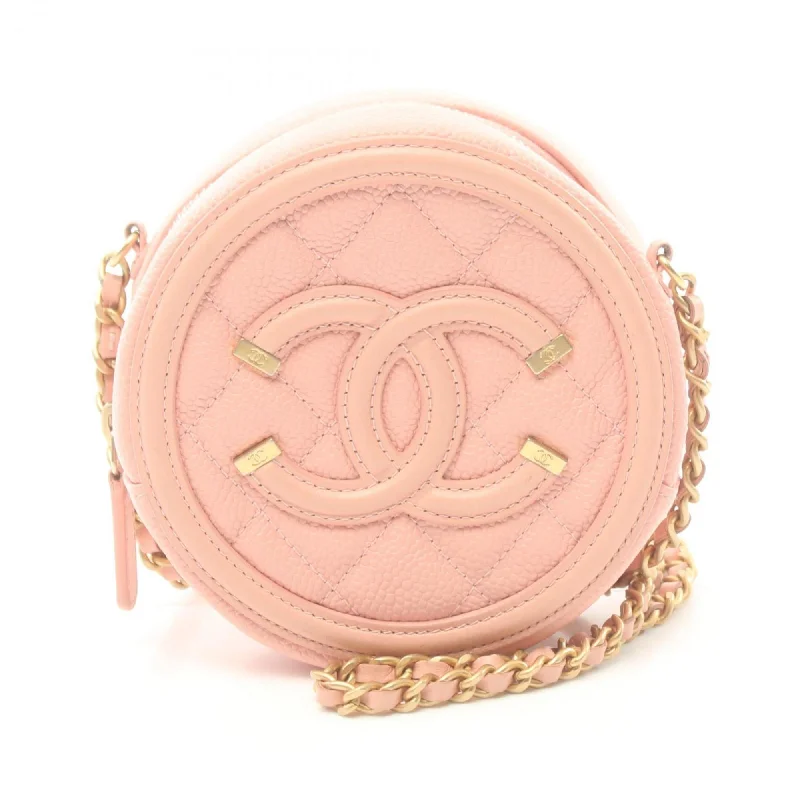 Chanel Colorful Handbag for Spring OutfitsChanel CHANEL CC Filigree Shoulder Bag Caviar Skin Women's Pink