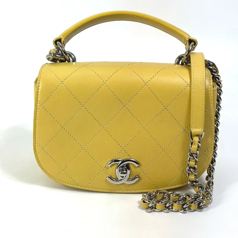 Chanel Chain Strap Handbag for Everyday UseChanel CC Mark Chain 2WAY Hand Bag Crossbody Shoulder Bag Yellow Based