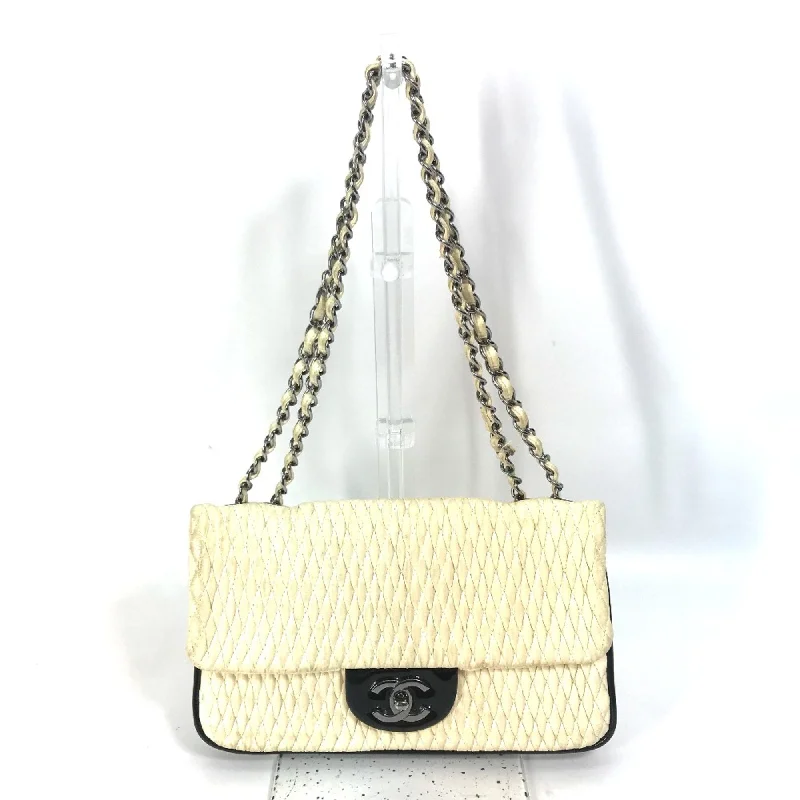 Chanel Designer Handbag with Unique DesignChanel CC Chain bag Crossbody Double Chain Shoulder Bag White SilverHardware