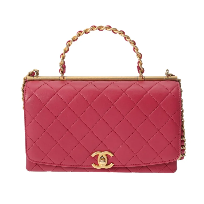 Chanel All - Match Handbag for Versatile StylingCHANEL Chanel Matelasse Chain Shoulder Pink Tone Women's Lambskin Bag