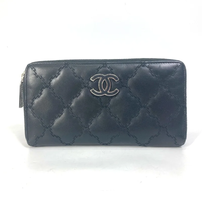 Chanel Vintage Inspired Handbag for Retro LoversChanel CC Mark CC Zip Around Long Wallet Black