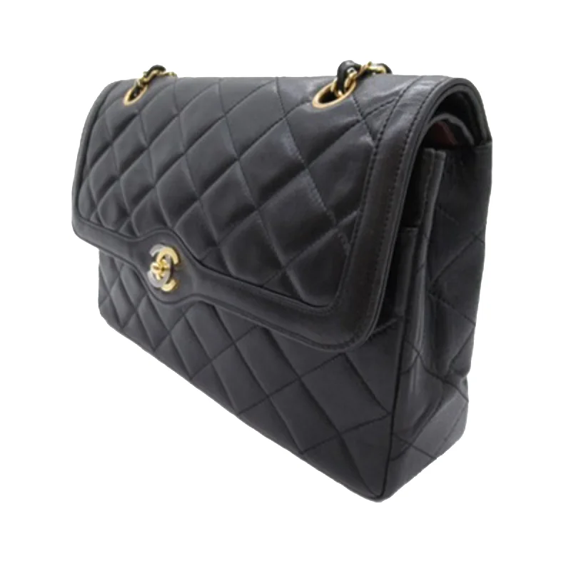 Chanel Black Handbag for Business MeetingsCHANEL Limited Edition Medium Classic Lambskin Double Flap Shoulder Bag