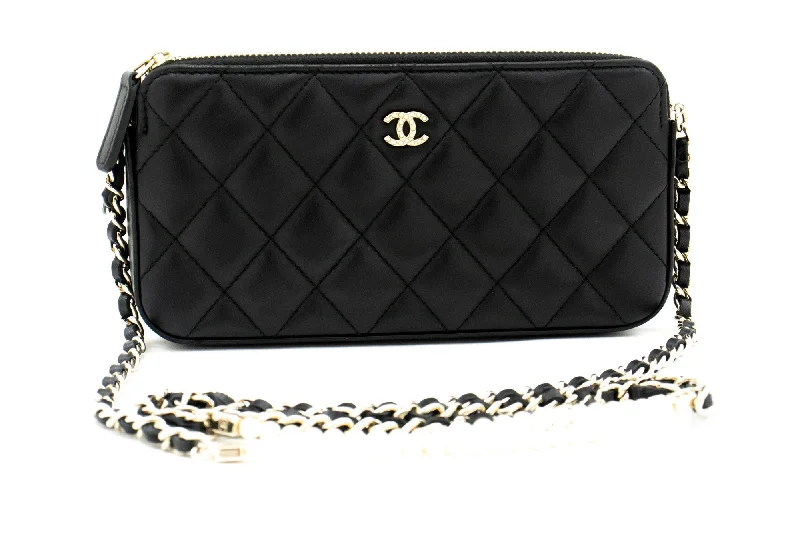 Chanel New Arrival Handbag with Gold HardwareCHANEL Lambskin Pearl Wallet On Chain WOC Double Zip Chain Bag