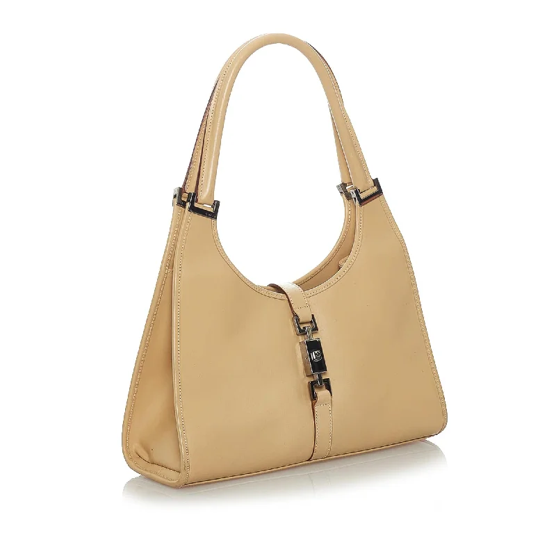 Gucci tote bags for women with a water - resistant coatingGucci Jackie Leather Handbag (28515)