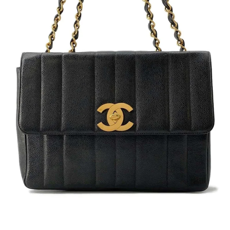 Chanel New Arrival Handbag with Gold HardwareChanel Chain Shoulder Bag Mademoiselle Coco Mark Caviar Skin CHANEL Black