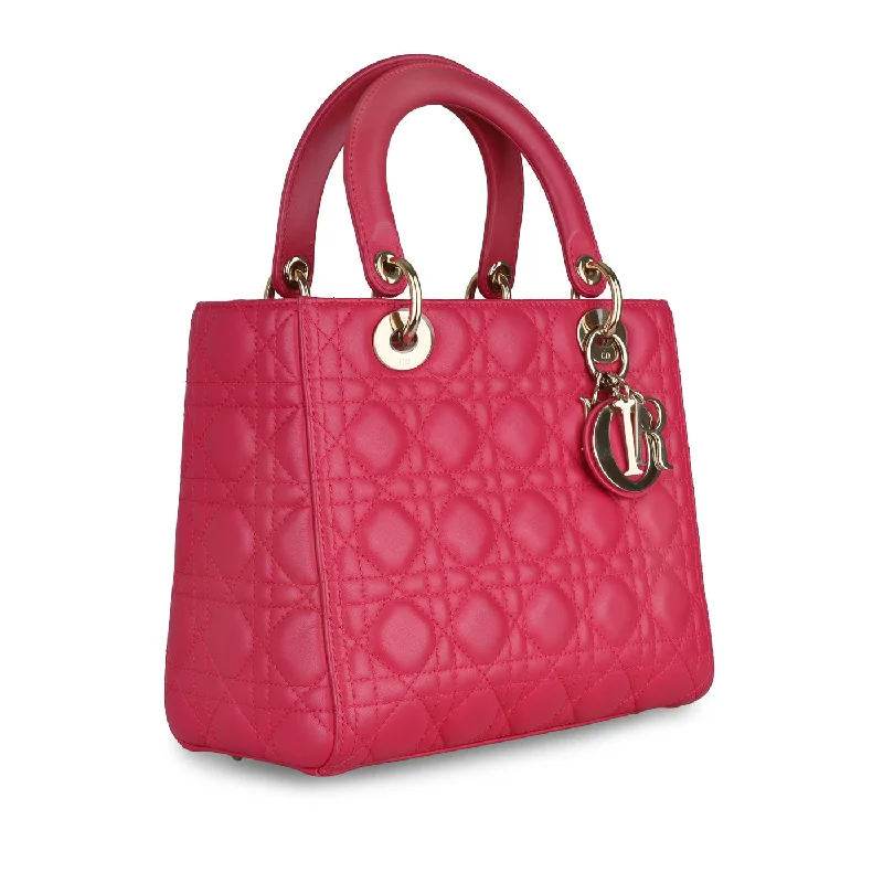 Christian Dior bags with a zip - top closure and multiple compartmentsLady Dior - Medium