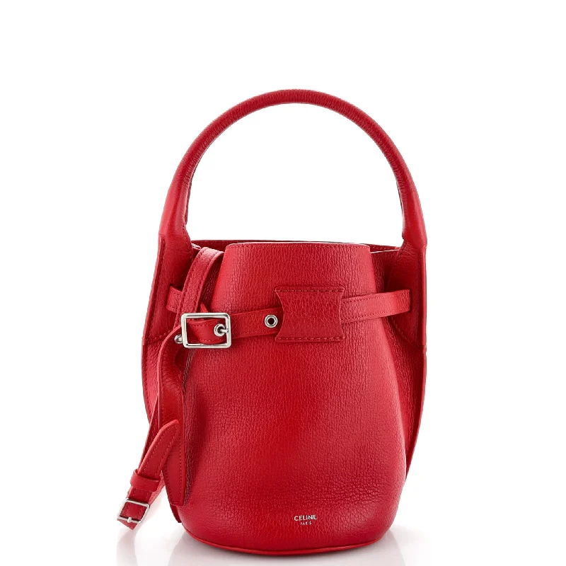 Christian Dior crossbody bags with a front - flap pocket for easy accessBig Bag Bucket Leather Nano