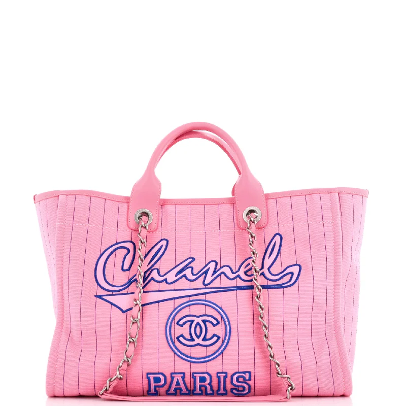 Christian Dior handbags with a detachable mirror for on - the - go touch - upsDeauville Tote Pinstripe Cotton Medium