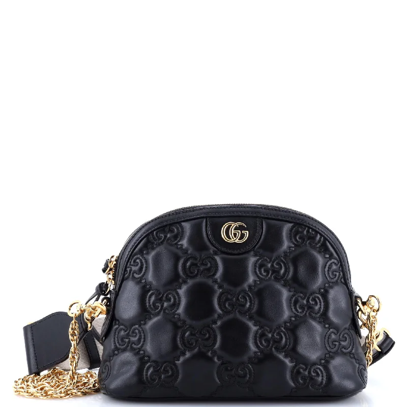 Trendsetting Christian Dior crossbody bags with a colorful strapDome Chain Zip Shoulder Bag GG Matelasse Leather Small