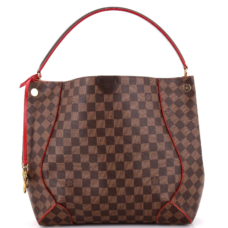 Christian Dior handbags with a detachable mirror for on - the - go touch - upsCaissa Hobo Damier