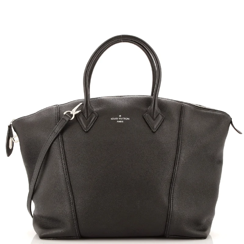 Christian Dior handbags with a detachable mirror for on - the - go touch - upsSoft Lockit Handbag Leather MM