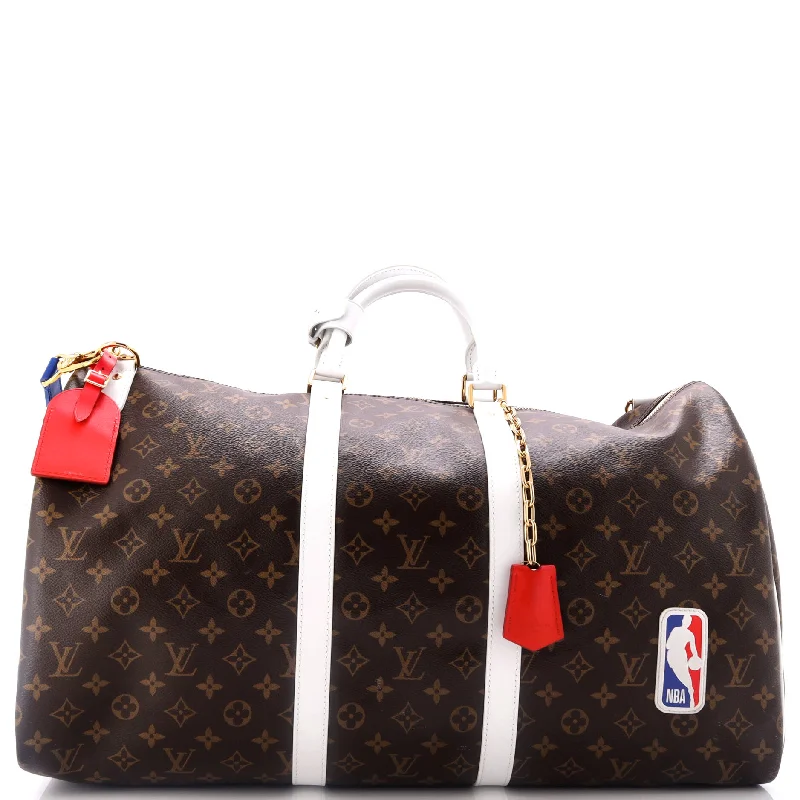 Christian Dior handbags with a detachable mirror for on - the - go touch - upsx NBA Basketball Keepall Bandouliere Bag Monogram Canvas 55