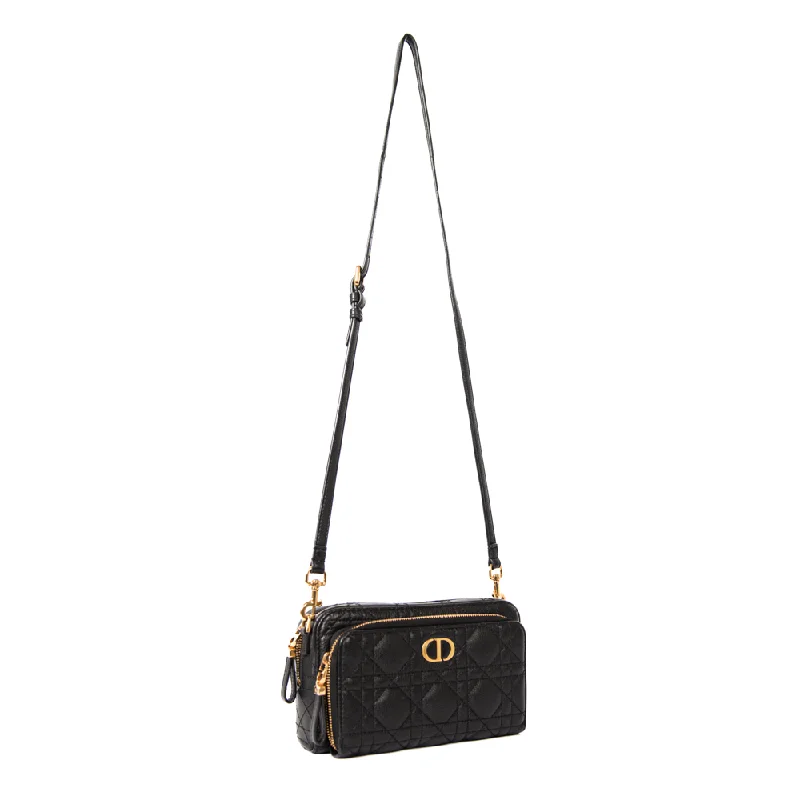 Christian Dior tote bags with a double - handle and shoulder - strap optionChristian Dior Caro Double Pouch Crossbody